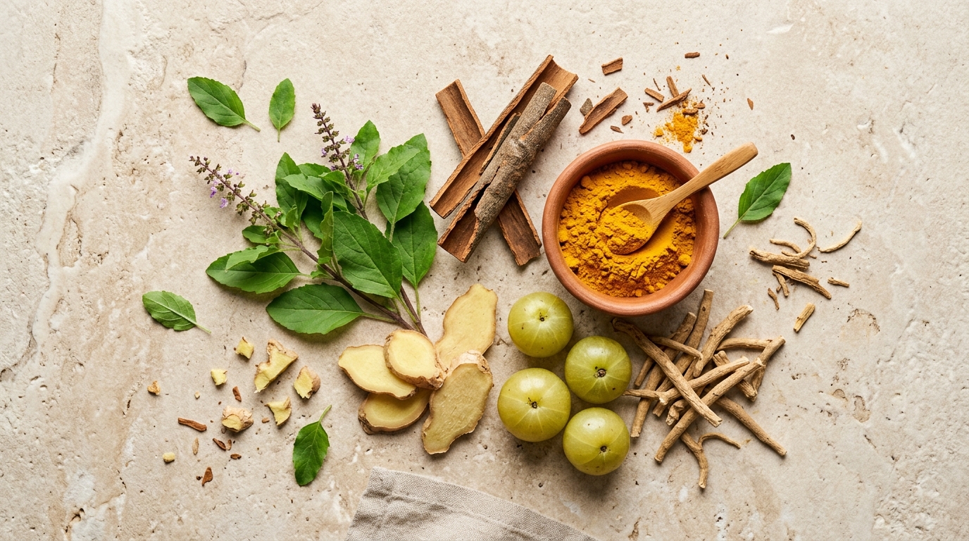 Pure Ayurvedic Botanical Herbs Showcase